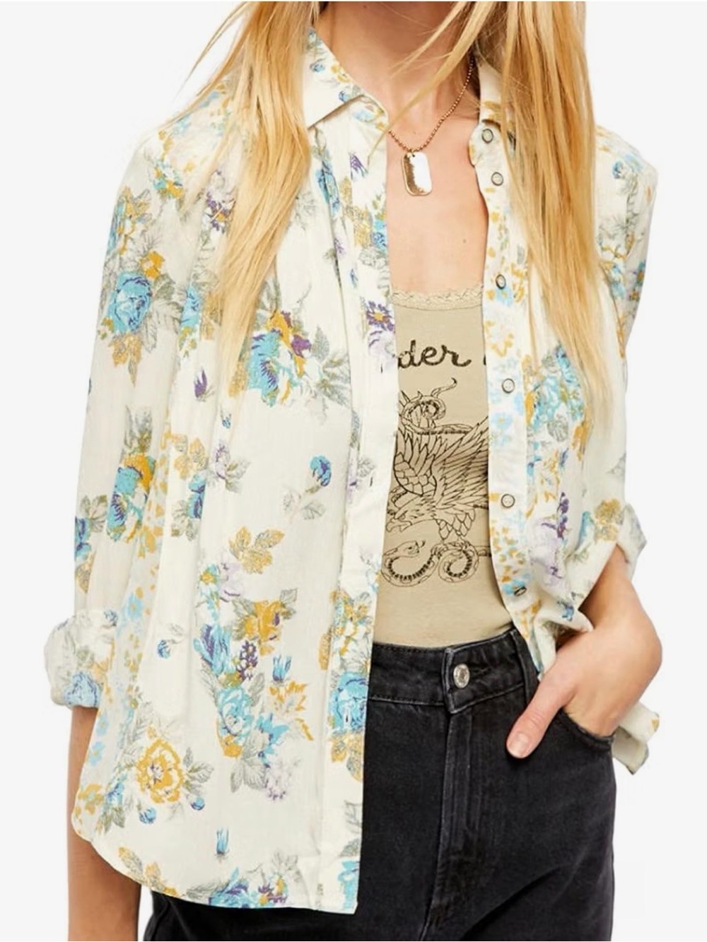 Free People Hold Onto Me Blouse